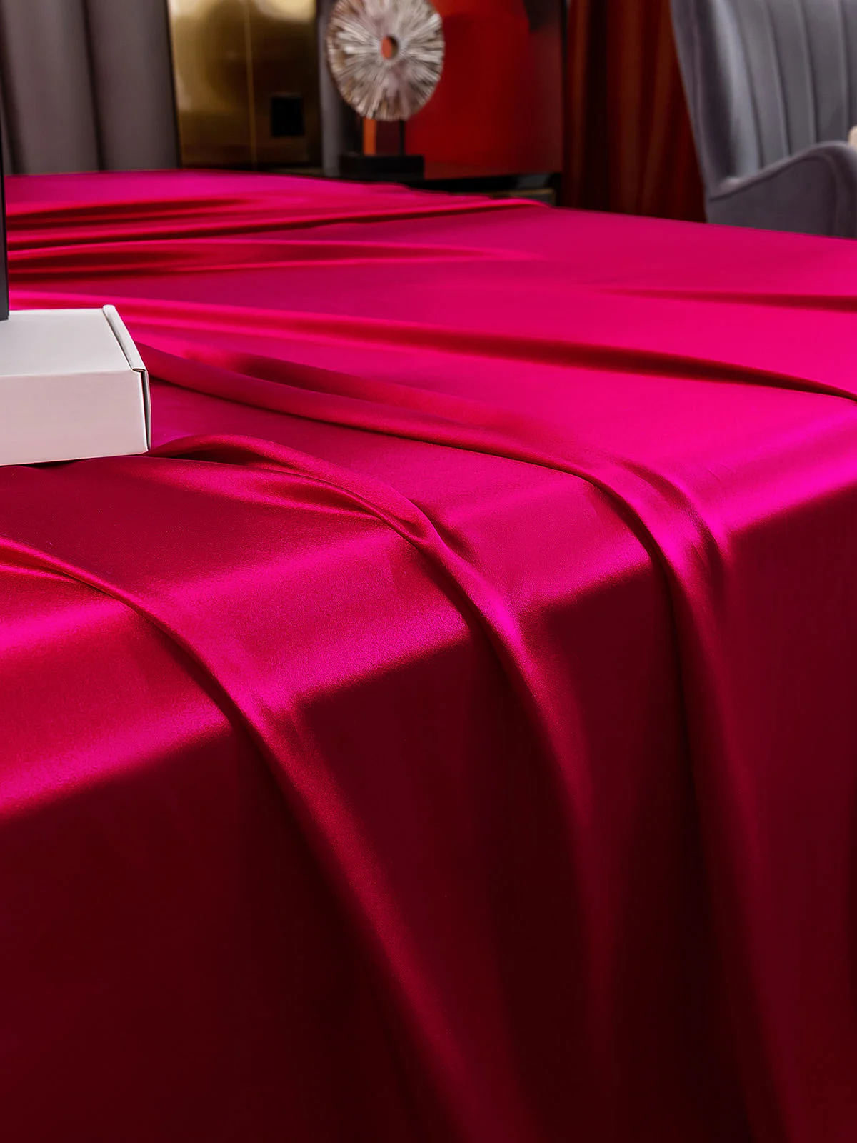 25Momme 4Pcs 100% mulberry Silk bedding Set Fitted&Flat Sheets+2x Pillowcases - Image 13