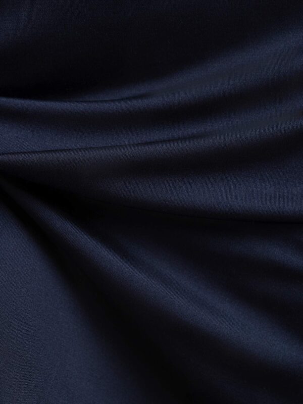 Silk Jersey Short Sleeve Round Neck Short Nightgown - Image 5