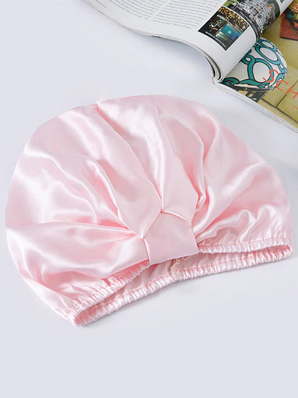 19 Momme 100% mulberry Silk Night Turban Bonnet with elasticized back - Image 2