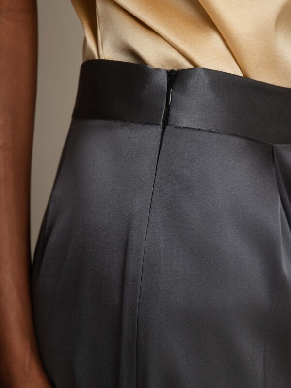 19Momme Women's mulberry Silk High Waist Wide Leg Pants - Image 6