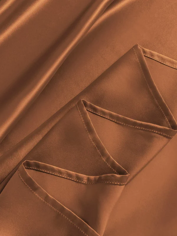 19Momme 4Pcs pure mulberry Silk bedding Set Fitted&Flat Sheets+2x Pillowcases - Image 14