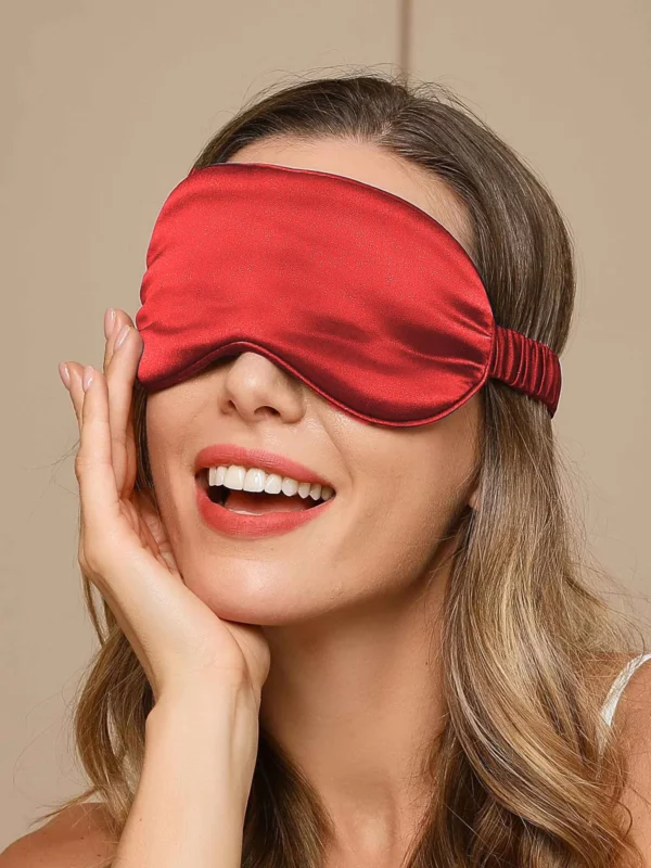 19 Momme Pure Silk Sleep Eye Mask with Elastic Band - Image 6